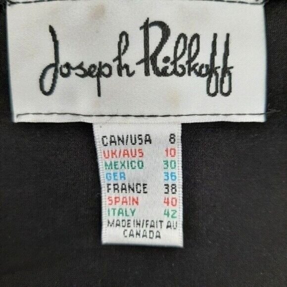 JOSEPH RIBKOFF Light Fabric Cardigan Black Twist Hem Sz 8 - Picture 9 of 9